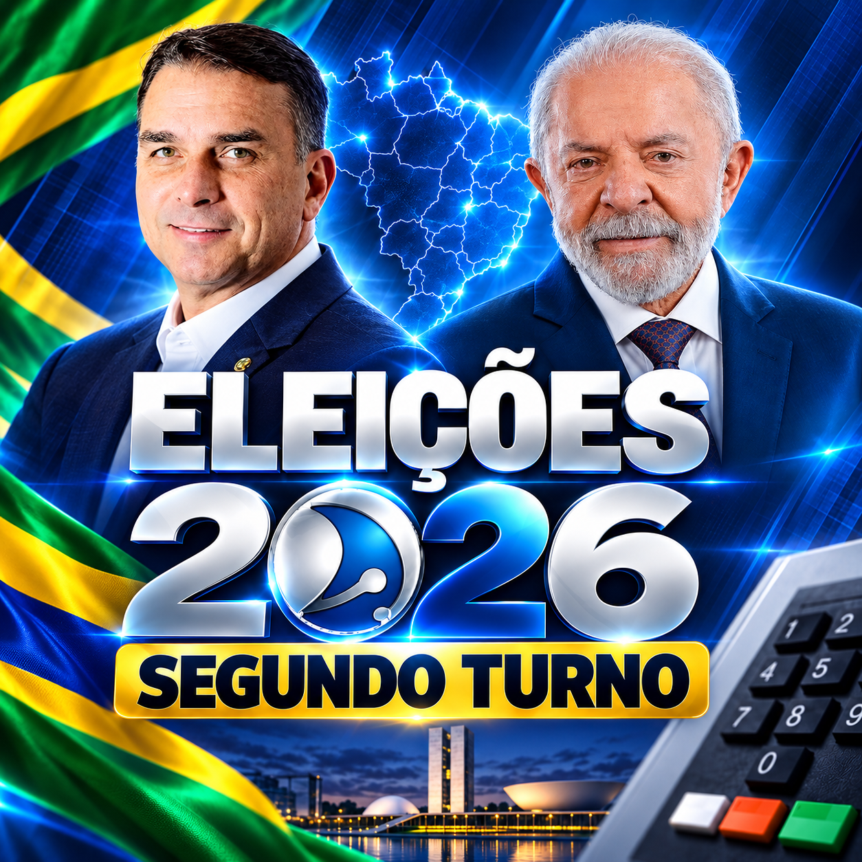 Eleições 2026: Lula e Flávio Bolsonaro concentram agendas em Brasília nesta quarta-feira (7) e intensificam articulações para o segundo turno